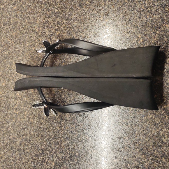 Tommy Bahama Rhinestone Starfish Wedge Sandals Black Size 9 - Picture 7 of 17